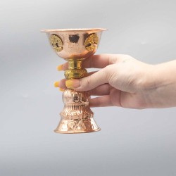 Cáliz Ritual de Cobre con Árbol de la Vida 10x15cm