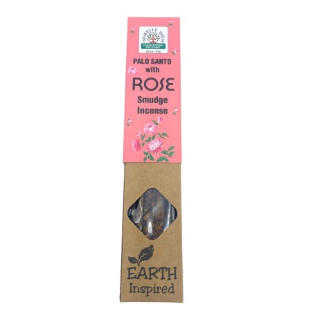 Incenso Natural Palo Santo e Rosa NAMASTE INDIA Inspirado na Terra - Caixa de 25gr de Incenso Orgânico