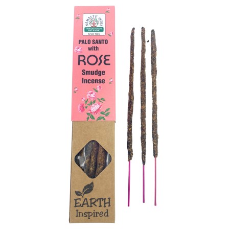Naturalne Palo Santo i Kadzidło Różane NAMASTE INDIA Inspirowane Ziemią - 25gr Pudełko Organicznych Kadzideł
