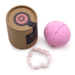 Bath Bomb with Gemstone Bracelet - Bergamot -...