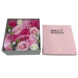 Caixa Quadrada - Bênçãos do Bebê - Rosas -...