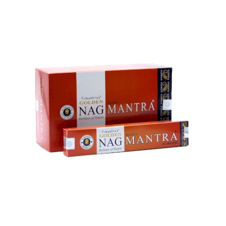 Golden Nag Räucherstäbchen - Mantra Räucherstäbchen - 15gr Schachtel.
