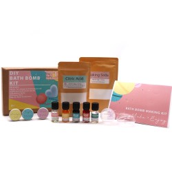 Kit pour fabriquer des bombes de bain - Rose et...