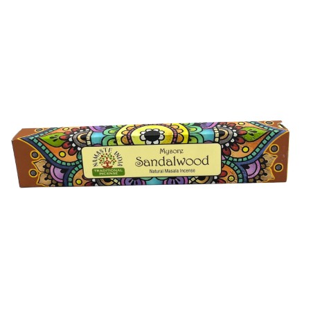 Namaste Mandala Masala Räucherstäbchen - Sandelholz - Traditionelles indisches Agarbathi - Handgemacht