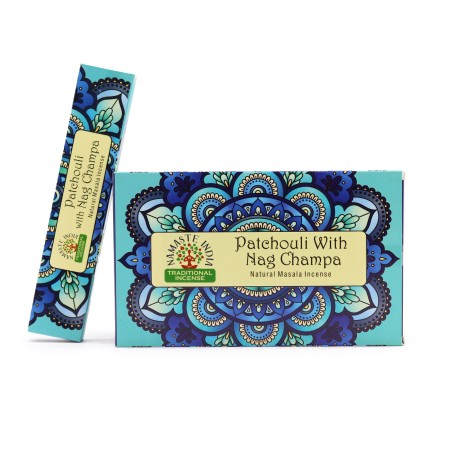 Incienso Namaste Mandala Masala - Pachulí y Nag Champa - Tradicional de India Agarbathi - Hecho a Mano