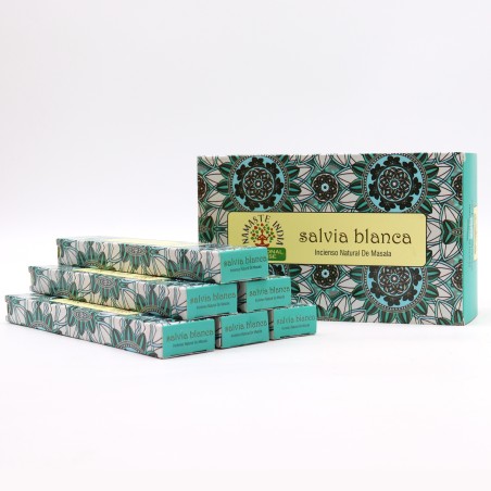 Namaste Mandala Masala Incense - White Sage - Traditional Indian Agarbathi - Handmade