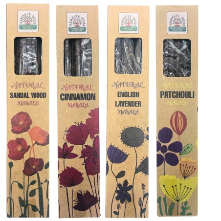 Kit Encens Botanique Naturel Masala - Encens Traditionnel Indien Namaste - 8 boîtes assorties