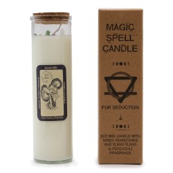 VELA HECHIZO MÁGICO - SEDUCCIÓN - CON PIEDRAS PRECIOSAS MIXTAS Y YLANG YLANG Y PATCHOULI