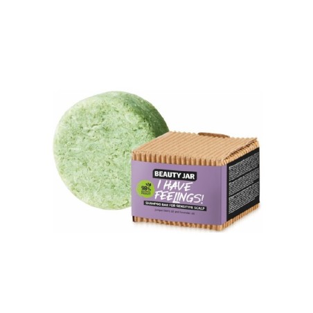 SOLIDE SHAMPOO VOOR GEVOELIGE HOOFDHUID - LAVENDEL EN JENEVERBES - I HAVE FEELINGS - BEAUTY POT 65gr