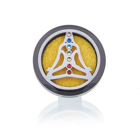 Kit difusor para coche - Estaño yoga chakra - 30mm  - 1