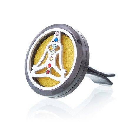 Kit difusor para coche - Estaño yoga chakra - 30mm  - 2
