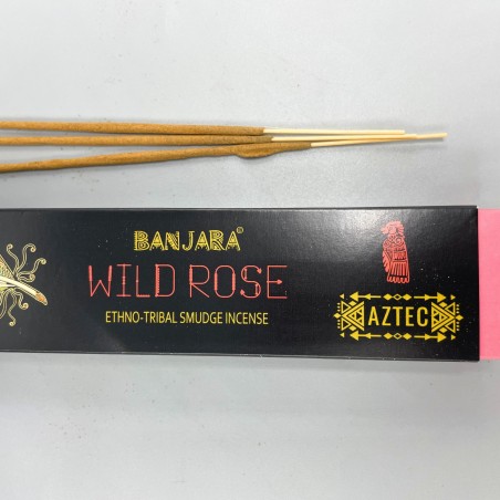 Incienso de Fumigación Banjara Tribal - Rosa Salvaje - Wild Rose - Hecho a Mano - Hecho en India - 1 cajetilla 15gr.