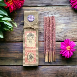 Incienso Varillas de Resina para Rituales - Rosa - Hecho a Mano en India - Natural - Sabiduría Chamánica - Banjara - 8 varillas