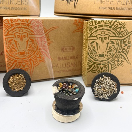 Banjara Frankincense Resin Cups - Mayan Myrrh - 6 Cups - Handmade - Made in India