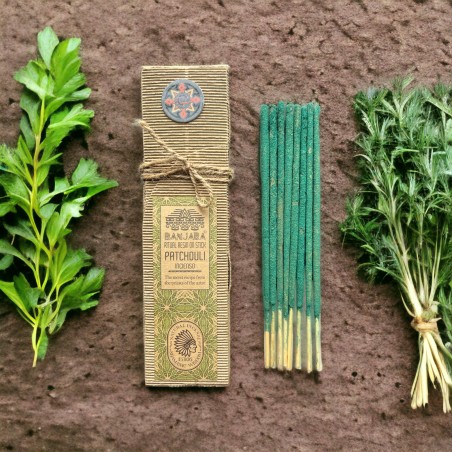 Encens Tiges de Résine Rituals - Patchouli - Fait main - Naturel - Sagesse Chamanique - Banjara - 8 bâtonnets