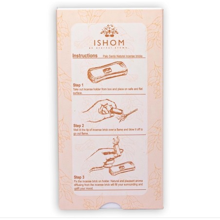 Mattoncini e Bruciaincenso Naturale - Palo Santo - Ishom - 1 confezione