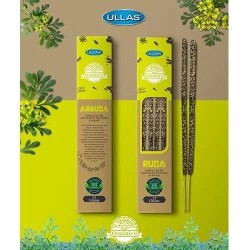 Encens Ulles de Ruda - Arruda - ULLAS - Fet a mà - 25gr - Fet a Índia - 100% Natural - ULLAS Encens Orgànic