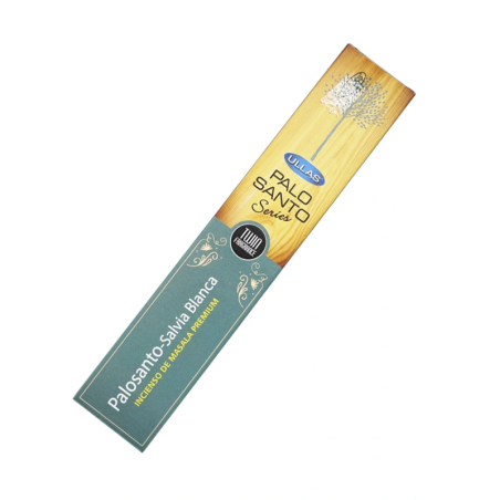 Incenso Palo Santo e Salvia Bianca Ullas Palo Santo Serie Premium Masala Incenso India - 1 scatola da 15gr.