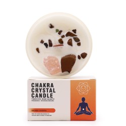 Velas de Cristal Chakra - Chakra Sacral - Cera...