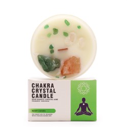 Chakra Crystal Candles - Heart Chakra - Soy Wax...