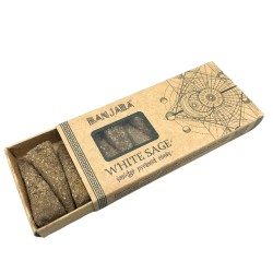 Banjara Smudge Pyramid Incense Cones - White...