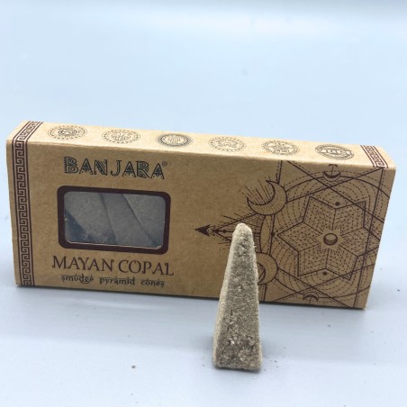 Cônes d’encens Banjara Smudge Pyramid - Copal Maya - Fait à la main - Bio - Fabriqué en Inde