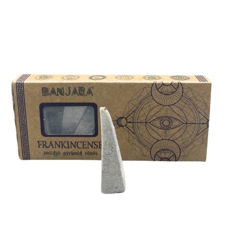Conos de Incienso Pirámide Frankincense Banjara - Olíbano  - Hecho a Mano - Orgánico - Hecho en India - BANJARA Smudge