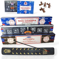 Lot Encens Pal Sant, Super Hit, Nag Champa,...