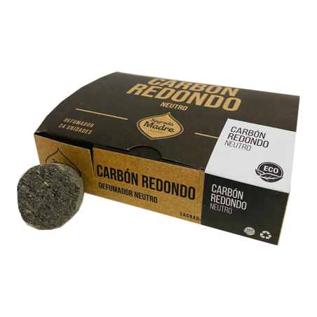 CARBON REDONDO NEUTRO - SAGRADA MADRE - 24 unidades - CABON LITÚRGICO - PARA DEFUMAR, SAHUMERIOS, RESINAS, HIERBAS...