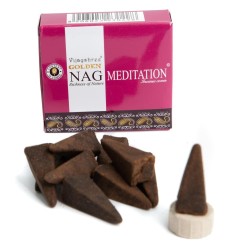 GOLDEN NAG Conos Incienso Meditación - Cajita de 10 conos