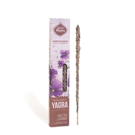 Incienso Yagra Violetas Lavanda Sagrada Madre Sahumerio Artesanal