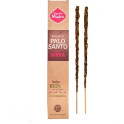 Incienso Palo Santo con Mirra Sagrada Madre - Sahumerio 8 varillas gruesas