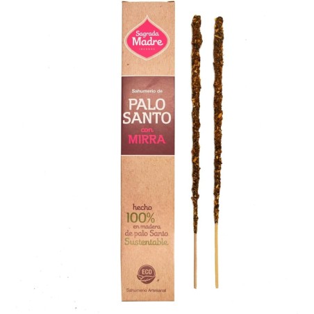 Palo Santo Wierook met Heilige Moeder Mirre - Sahumerio 8 dikke stokjes