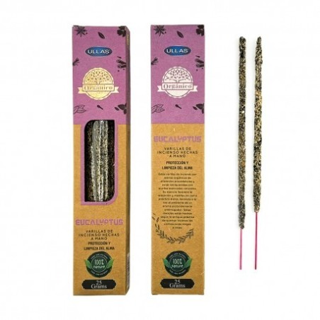 Incenso de Eucalipto Orgânico - ULLAS - Feito à Mão - 25gr - Fabricado na Índia - 100% Natural