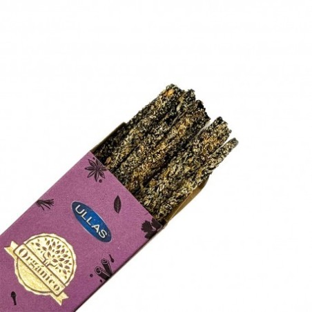 Incienso Orgánico de Eucalipto - ULLAS - Hecho a mano - 25gr - Hecho en India - 100% Natural