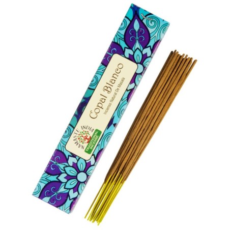 Incenso Natural Namaste Masala Mandala - Copal Branco - Agarbathi Indiano Tradicional - Feito à Mão