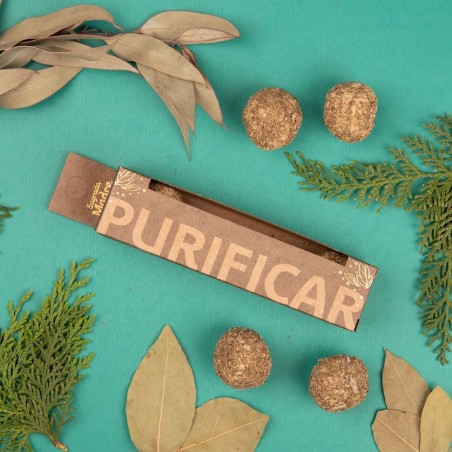 Bombe cu plante medicinale Purifică Mama Sacra Salvie, Dafin, Eucalipt și Cedru - 4 bombe