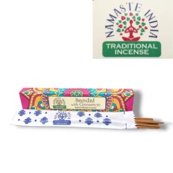 Incienso Namaste Masala Mandala Natural - Sándalo con Canela - Tradicional de India Agarbathi - Hecho a Mano