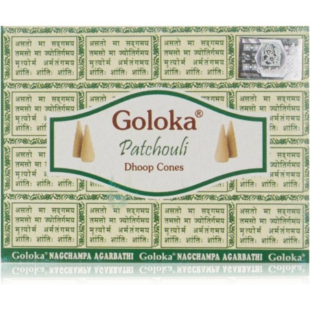 GOLOKA Conos de Incienso Patchouli - 1 cajita de 10 unidades