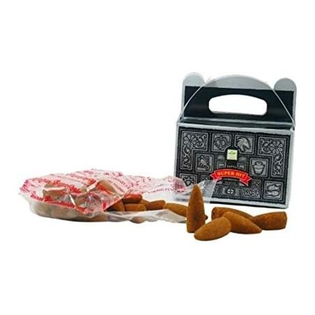 SATYA Super Hit Reflux Cones - Blackflow Dhoop Cones - Boîte de 24 cônes