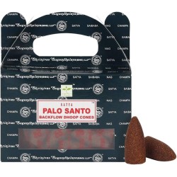 SATYA Palo Santo Reflux Cones - Blackflow Dhoop...