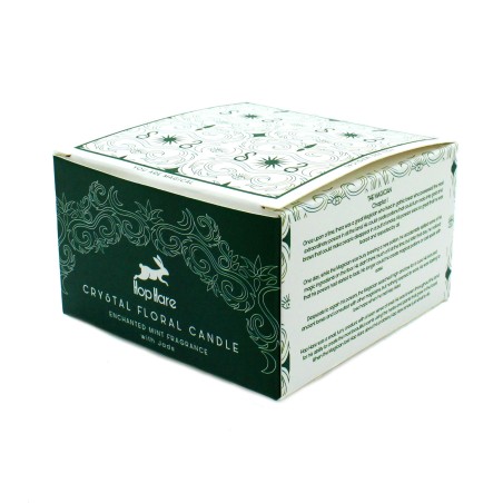 Espelma Màgica amb Flors i Gemmes Hop Hare - El Mag - Espelma Cera de Soja feta a mà - 8,8x5cm