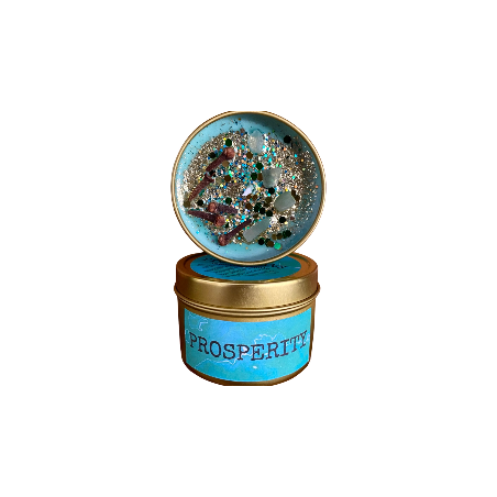 Espelma de Cera de Soja artesanal | Prosperitat | Prosperity | Amb Cristalls | Raven's Hearth | Made in Califòrnia, USA | 4,8oz