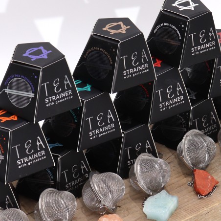 Colador de té de piedras preciosas - Racimo de amatista - Serenidad y Calma