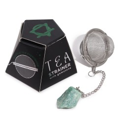 Gemstone Tea Strainer - Green Aventurine -...