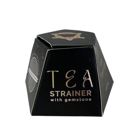 Colador de té de piedras preciosas - Ojo de tigre dorado - Energía