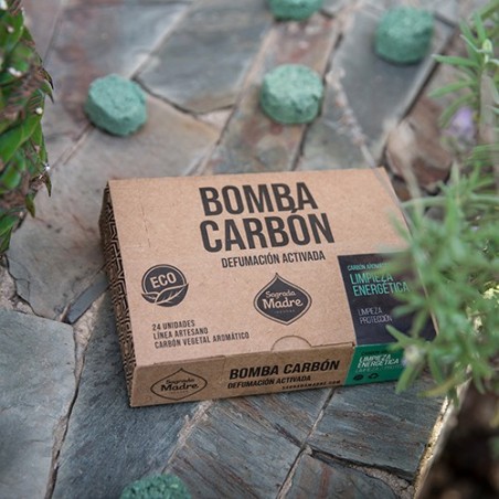 Bomba de Carbón Defumación Activada Limpieza Energética - Carbón Aromático Sagrada Madre - Limpieza - Protección - 24 uds