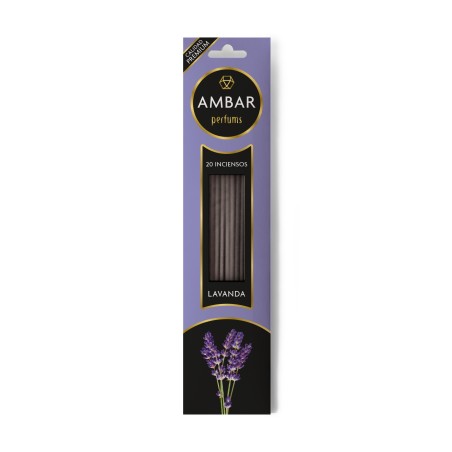 Incienso Lavanda Ambar Perfums - 20 varillas - 60 minutos de duración - Calidad Premium