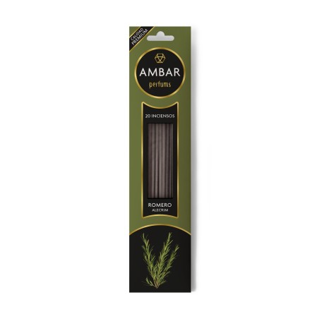Incienso Romero Ambar Perfums - 20 varillas - 60 minutos de duración - Calidad Premium