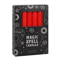 MAGIC SPELL CANDLES - LOVE - LOVE - PACK 12 RED...